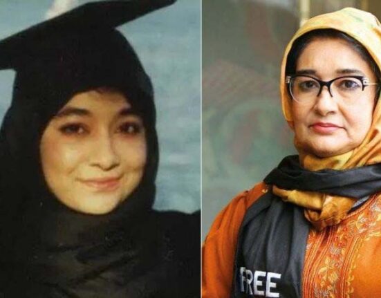 ڈاکٹرفوزیہ کی امریکی جیل میں قید بہن عافیہ صدیقی سے ملاقات کروا دی گئی
